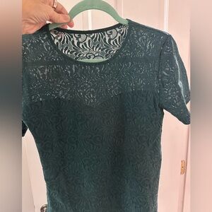 Nordstrom Teal Lace Blouse